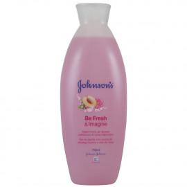 Johnson's gel 750 ml. Be fresh melocotón y agua de rosas.
