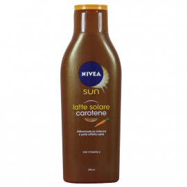 Nivea Sun solar milk 200 ml. Intensive bronzing with carrot.