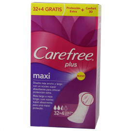 Carefree sanitary towels 32+4 u. Maxi.