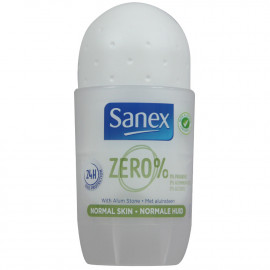 Sanex desodorante roll-on 50 ml. Zero piel normal.