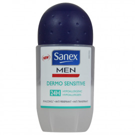 Sanex desodorante roll-on 50 ml. Men dermo sensitive 24h.