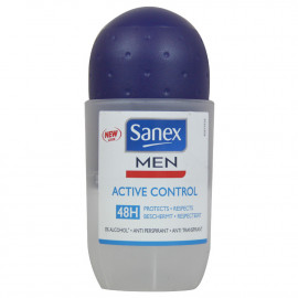 Sanex desodorante roll-on 50 ml. Men active control 48h.