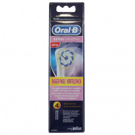 Oral B refill electric toothbrush 4 u. Sensi Ultra delgado.