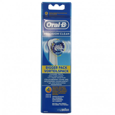 Oral B refill electric toothbrush 4 u. Precision Clean.