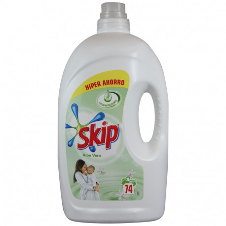 Skip detergente líquido 74 dosis 4,44 l. Aloe Vera.