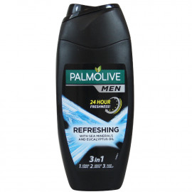Palmolive gel 250 ml. Men Refrescante 3 en 1 cuerpo, rostro y cabello.