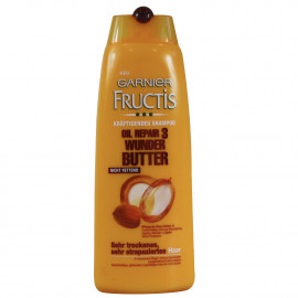 Garnier Fructis champú 250 ml. Para cabellos secos y dañados con manteca de karité.