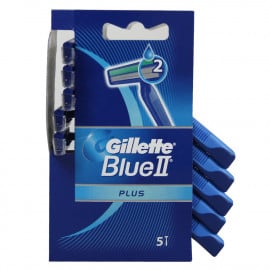 Gillette Blue II plus maquinilla de afeitar 5 u. Cartón.