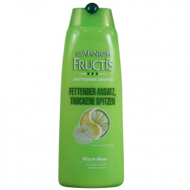 Garnier Fructis champú 250 ml. Fortalecedor cabellos mixtos. (caja 12 u.)