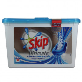 Skip detergente en cápsulas 31 u. Ultimate doble acción Máxima eficacia.