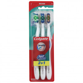 Colgate toothbrush 2+1 u. 360º medium.