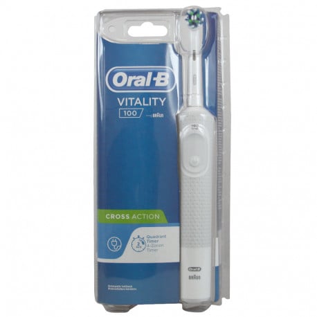 Oral B cepillo de dientes eléctrico. Vitality 100 Cross Action. (Blanco)