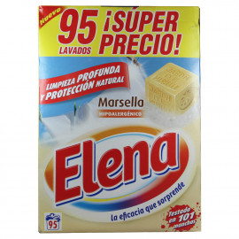 Elena detergente en polvo 95 dosis maleta 5,938 kg. Jabón de Marsella.