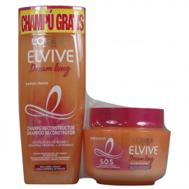 L'Oréal Elvive mask 300 ml. + Shampoo 250 ml. Reconstruct dream long.