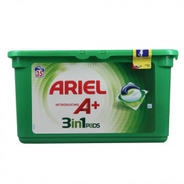 Ariel detergente en cápsulas 3 en 1 - 35 u. Regular 945 gr.