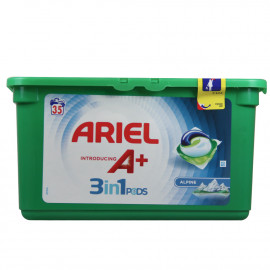 Ariel detergente en cápsulas 3 en 1 - 35 u. Alpine 945 gr.