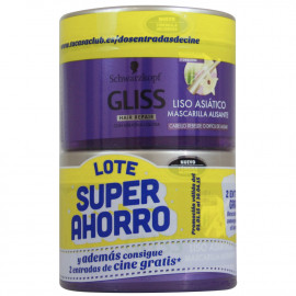 Gliss mask 2X200 ml. Smooth effect for unruly hair.