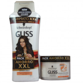 Gliss shampoo 2X250 ml. + masck 200 ml. Dry hair