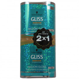 Gliss mascarilla 2X150 ml. Million gloss cabello apagado.