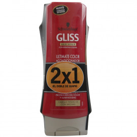 Gliss conditioner 2X200 ml. Color for dyed hair and highlights.