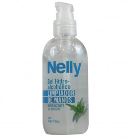 Nelly gel limpiador de manos 300 ml. Sin aclarado con Aloe vera.