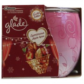 Glade air freshener candle 120 gr. Apple and cinnamon.