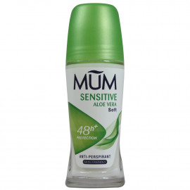Mum desodorante roll-on 50 ml. Sensitive Aloe vera.