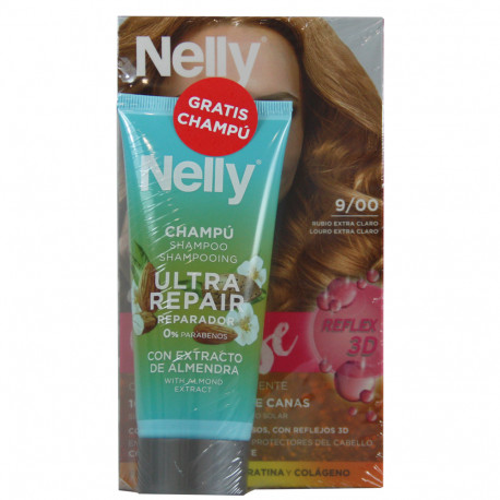 Nelly Creme intense tinte. 9/00 bright blond + free 100 ml. Shampoo.