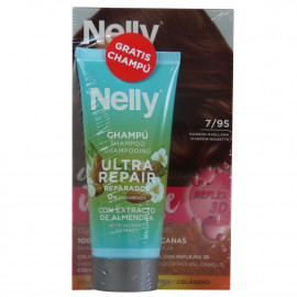 Nelly Creme intense dye. 7/95 hazel-brown + free 100 ml. Shampoo.