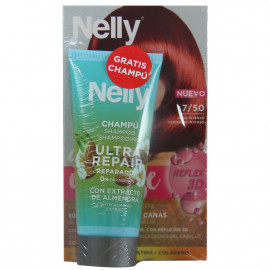 Nelly Creme intense dye. 7/50 deep red + free 100 ml. Shampoo.