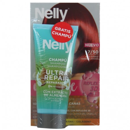 Nelly Creme intense tinte. 7/50 deep red + free 100 ml. Shampoo.