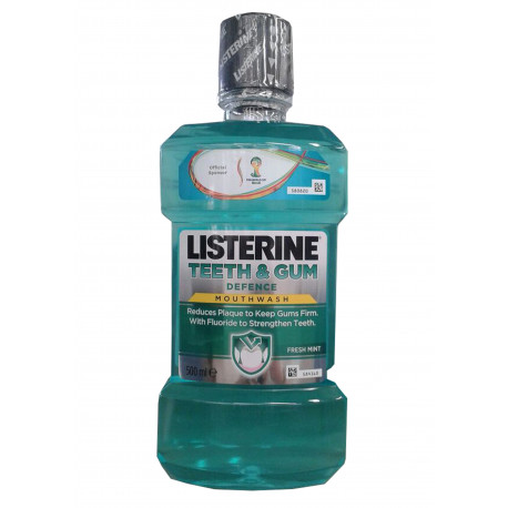 Listerine antiséptico bucal 500 ml. Protección dientes y encías.