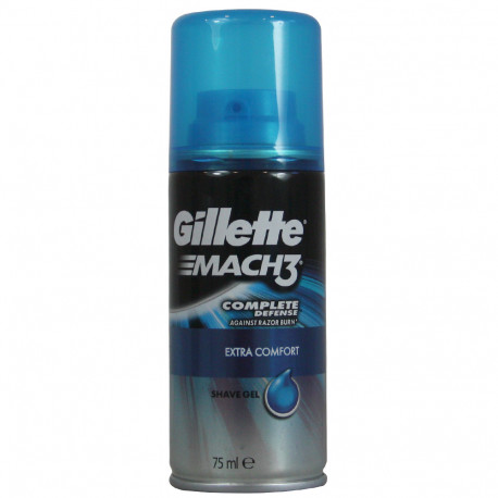 Gillette Mach 3 gel de afeitar 75 ml. Extra confort.