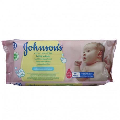Johnson's toallitas 56 u. Extra sensitive.