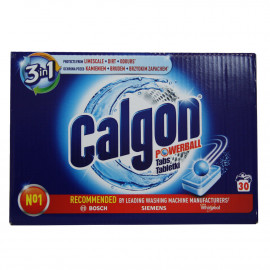 Calgon pastillas powerball 390 gr. 3 en 1 - 30 u.