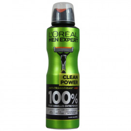 L'Oréal Men expert desodorante 200 ml. Clean Power.