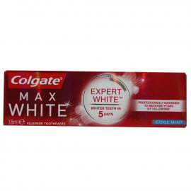 Colgate pasta de dientes 18 ml. Max white menta fresca.