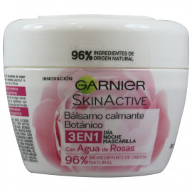 Garnier Skin Active crema 150 ml. 3 en 1 día, noche y mascarilla con agua de rosas.