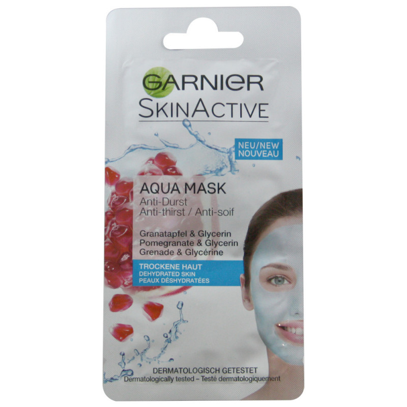 Garnier Skin Active facial 8 ml. Aqua mask pieles - Tarraco Import