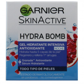 Garnier Skin Active gel 50 ml. Hydra Bomb hidratante intensiva todo tipo de pieles noche.