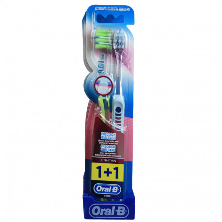 Oral B toothbrush 1+1u . Precision and care of the gums extra soft.