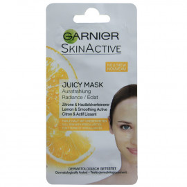 Garnier Skin Active mascarilla facial 8 ml. Activos alisante limón.