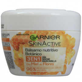 Garnier Skin Active crema 150 ml. 3 en 1 día, noche y mascarilla con miel de flores.