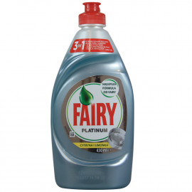 Fairy lavavajillas líquido 430 ml. Platinum lemon.
