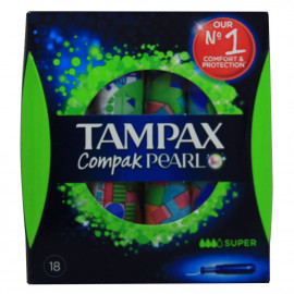 Tampax compak pearl 3X18 u. Super.