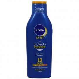 Nivea Sun solar milk 200 ml. Protection 10 protects & hydrate.