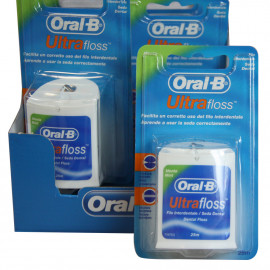 Oral B hilo dental 25 m. 1 u. Ultra floss menta. (caja 48 u.)