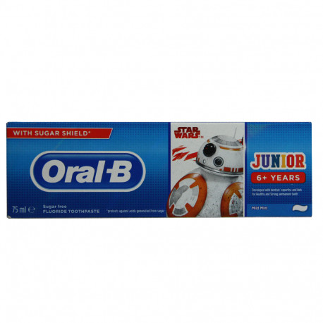 Oral B toothpaste 75 ml. Junior Starwars.