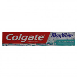 Colgate pasta de dientes 75 ml. Max White cristales blancos menta.