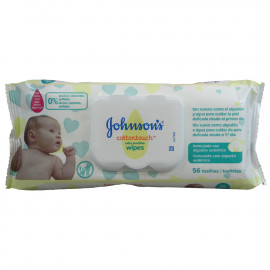 Johnson's baby wipes 56 u. Extra sensitive with cover.